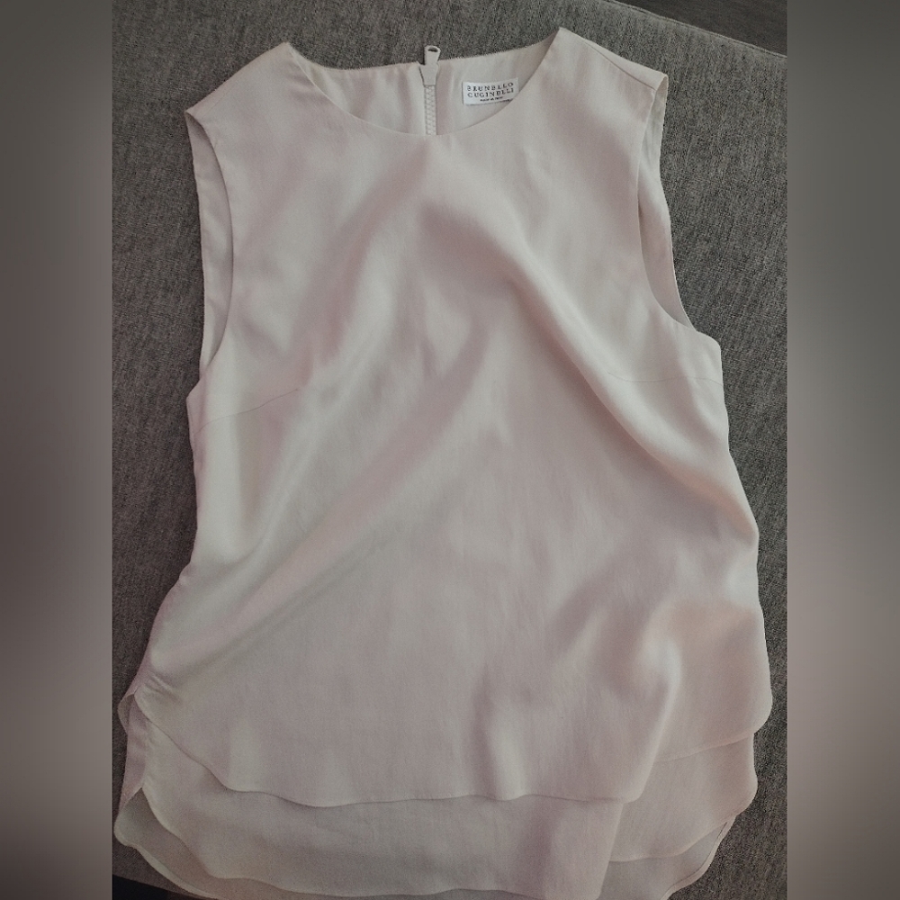 Brunello Cucinelli Silk Sleeveless Blouse Size XS